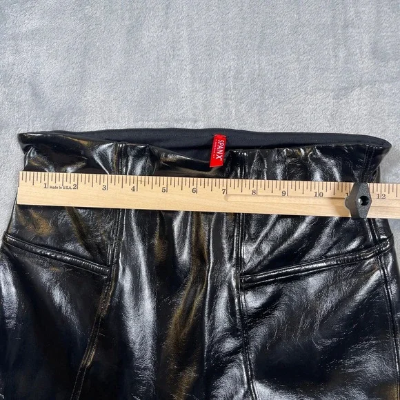 SPANX High Waist Skinny Pants Black Women's S/P Faux Leather - Picture 4 of 5